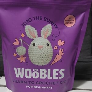 The Woobles "Jojo the Bunny" Crochet Kit - Purple Packaging